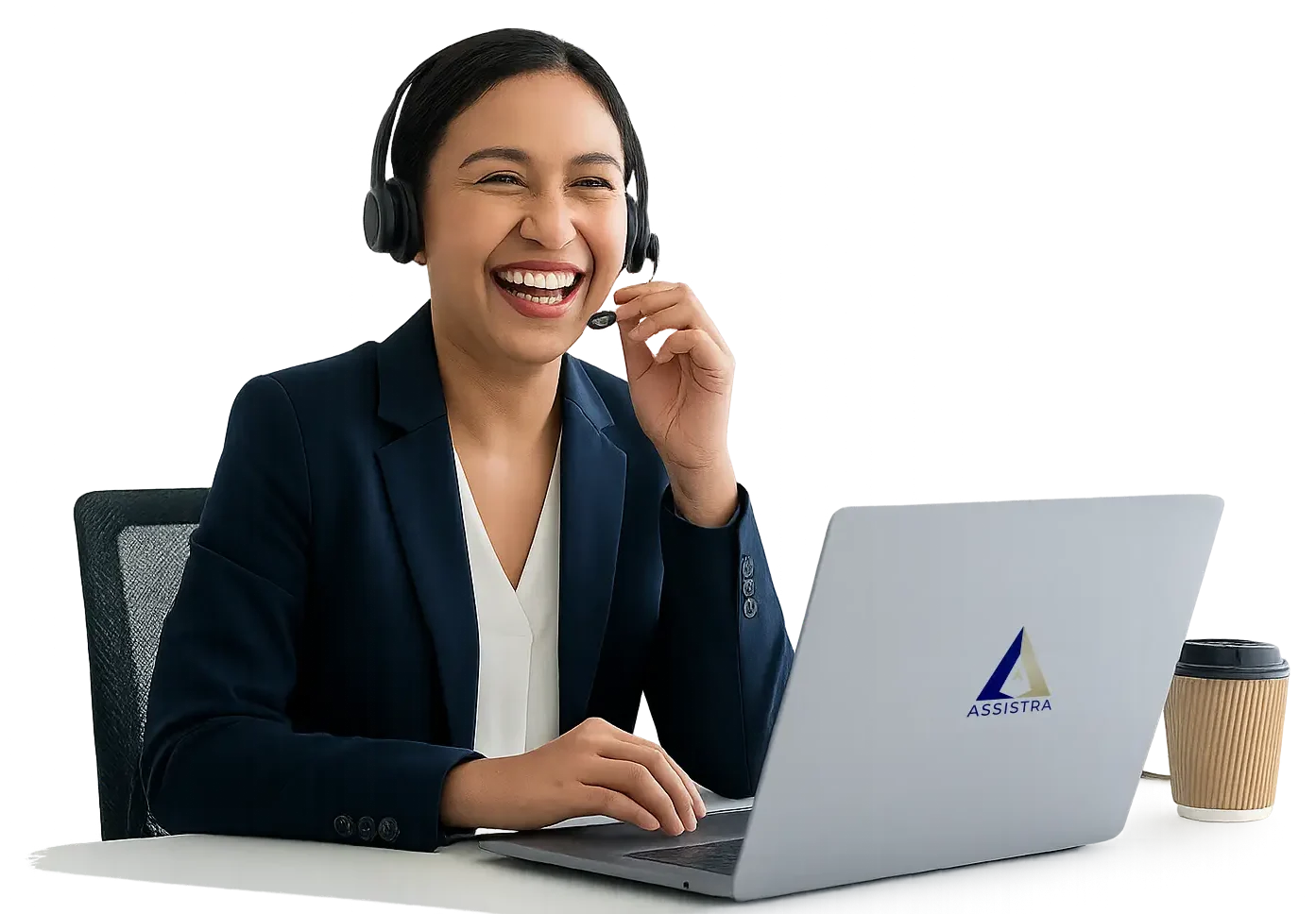 Team of professional virtual assistants working remotely for Assistra.